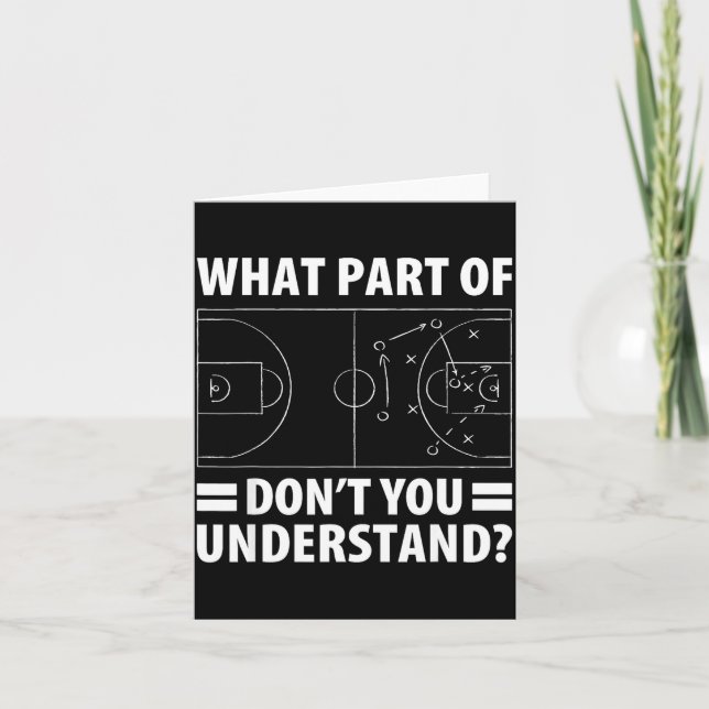 Tarjeta Funny What Part Of Basketball Don't You Understand (Anverso)