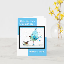 Tarjeta Funny Whimsical Watercolor Get Well Card