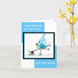 Tarjeta Funny Whimsical Watercolor Get Well Card