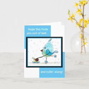 Tarjeta Funny Whimsical Watercolor Get Well Card