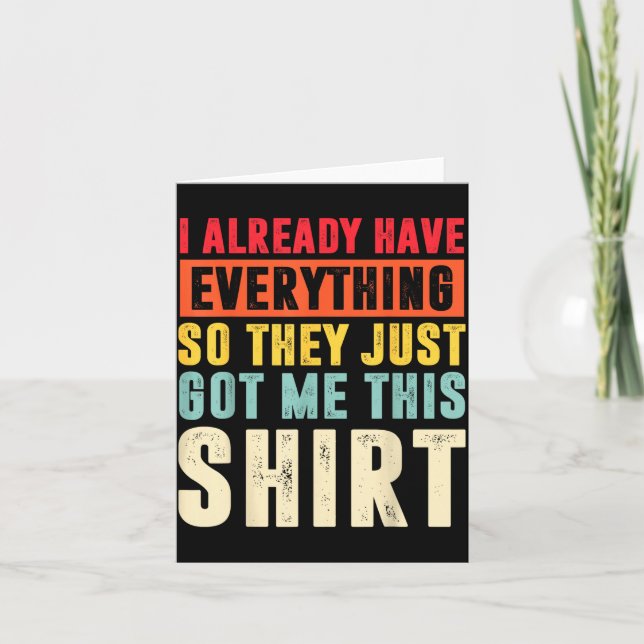 Tarjeta Funny Who Has Everything For Adults Under 15 20  (Anverso)