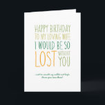 Tarjeta Funny Wife Birday Card<br><div class="desc">Funny Wife Birday Card</div>