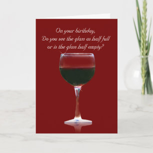 Tarjeta Funny Wine Happy Birthday Personalizable