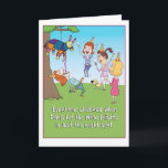 Tarjeta Funny Wine Pinata cumpleaños<br><div class="desc">Aquí hay una graciosa tarjeta de cumpleaños que presenta a una mujer que ha golpeado la pinata de vino en el lugar correcto, ¡dejando que fluyan los buenos tiempos! ¡Esa es la manera de que el fiesta empiece! La carta perfecta para los amantes del vino. Gracias por elegir este diseño...</div>
