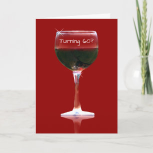 Tarjeta Funny Wine Themed Turning 60 Birthday Card