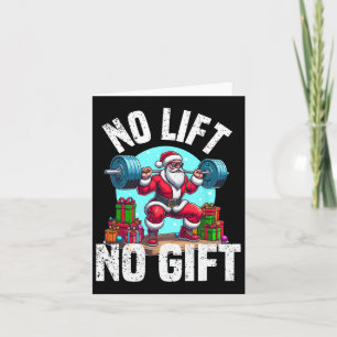 Tarjeta Funny Workout Lifting Navidades Santa Squat Gym Bo