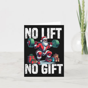 Tarjeta Funny Workout Lifting Navidades Santa Squat Gym Bo