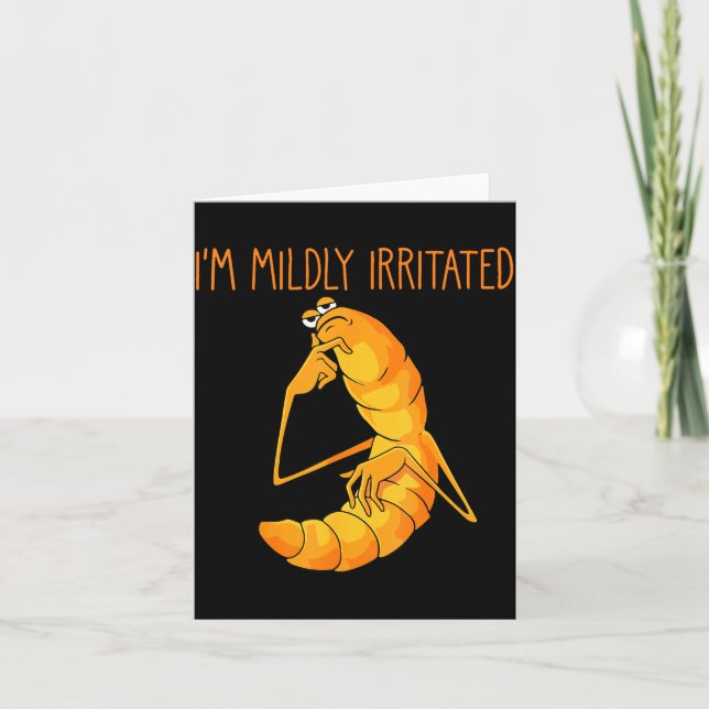 Tarjeta Funny Worm Meme I'm Mildly Irritated Marcus Mens W (Anverso)