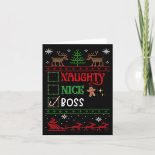 Tarjeta Funny Xmas Nice Naughty List Navidades Jefe
