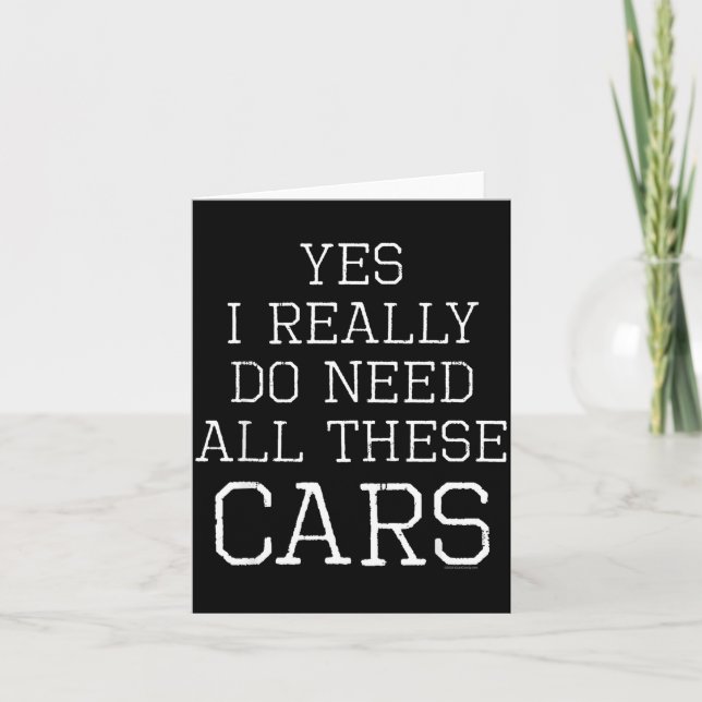 Tarjeta Funny Yes I Really Do Need All These Garage Mechan (Anverso)