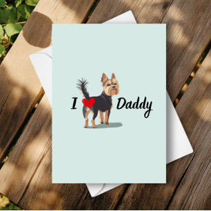 Tarjeta Funny Yorkshire Terrier Dog Bum Butt Fathers Day