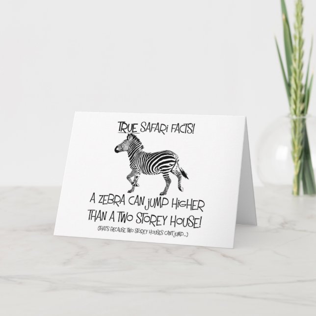 Tarjeta Funny zebra study Birthday Card (Anverso)