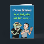 Tarjeta Funny Zombie Birthday<br><div class="desc">Funny Zombie Birthday Greeting Card</div>