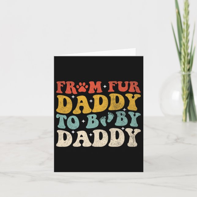 Tarjeta Fur Daddy To Baby Daddy Funny Fathers Day Gift (Anverso)
