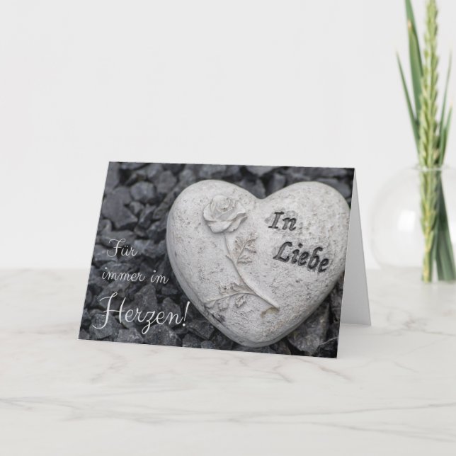 Tarjeta Für immer im Herzen - en Liebe! (Anverso)