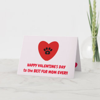 Tarjeta Fur Mom El día de San Valentín