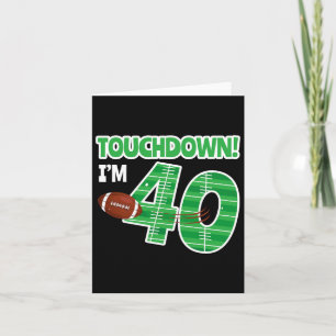 Tarjeta Fútbol 40.º Fiesta Jugador de cumpleaños Té más gr