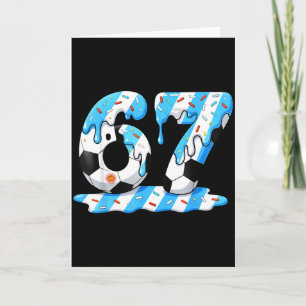 Tarjeta Fútbol 67 Bandera de Argentina Seis Siete Divertid