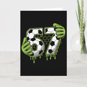 Tarjeta Fútbol 67 Seis Siete Alpha Jerga 6 7 Meme Niños Té