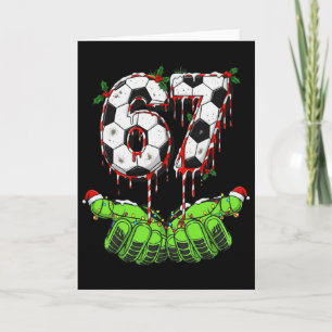 Tarjeta Fútbol 67 Seis Siete Divertido Gen Alfa Meme Goteo
