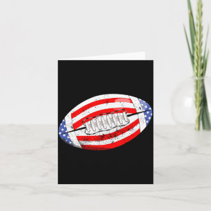 Tarjeta Fútbol Americano Bandera Americana 4 De Julio Niño