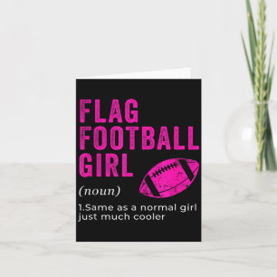 Tarjeta Fútbol Americano Femenino Sin Contacto Juego Chica