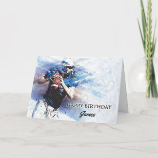 Tarjeta Fútbol Americano NFL Feliz Cumpleaños Personalizad