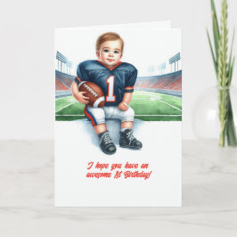 Tarjeta Fútbol asombroso de primer cumpleaños
