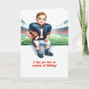Tarjeta Fútbol asombroso de primer cumpleaños