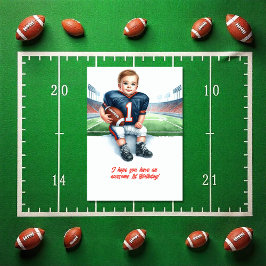 Tarjeta Fútbol asombroso de primer cumpleaños