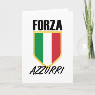 Tarjeta Fútbol Bandera de Forza Azzurri