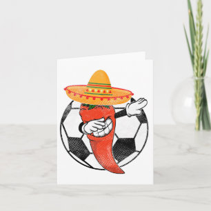 Tarjeta Fútbol Byll Golpeando Pimienta Picante Mexicana Ch