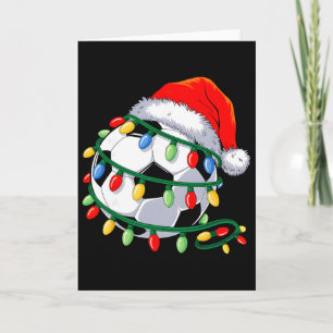 Tarjeta Fútbol Byll Santa Sombrero Hombres Mujeres Navidad