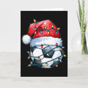 Tarjeta Fútbol Byll Santa Sombrero Navidad Divertido Navid