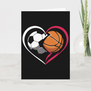 Tarjeta Fútbol Bysketbyll Byll Corazón Amante De Los Depor