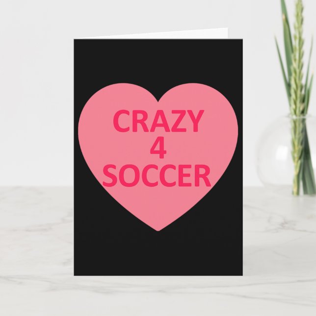 Tarjeta Fútbol - Corazón Amor Día de San Valentín Personal (Anverso)