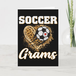 Tarjeta Futbol Corazón de Leopardo Amor Jugador de Fútbol 