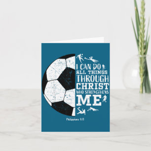Tarjeta Fútbol Cristiano Versículo de la Biblia de Fe