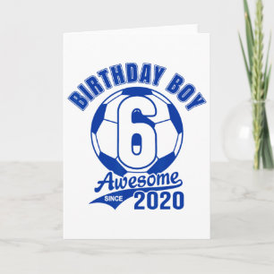 Tarjeta Fútbol Cumpleaños 6º Niño Niños Deportes Fiesta de