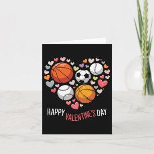 Tarjeta Fútbol de Béisbol Feliz Día de San Valentín