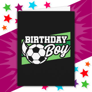 Tarjeta Fútbol de fútbol cumpleaños niños cumpleaños