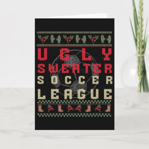 Tarjeta Fútbol de Navidad Feo – Camiseta divertida de suét