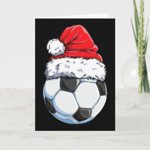 Tarjeta Fútbol de Navidad Ll Gorro de Santa Divertido Depo