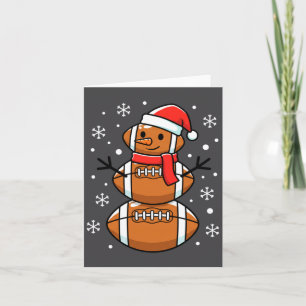 Tarjeta Fútbol de Navidad Muñeco de Nieve Sombrero de Sant