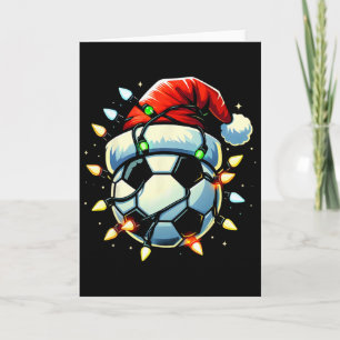 Tarjeta Fútbol de Navidad Xmas Santa Amante del Fútbol Hom