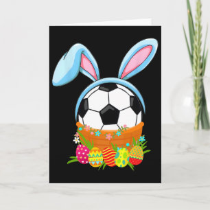 Tarjeta Fútbol de Pascua Ll Día de Pascua Divertido Conejo