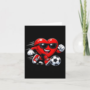 Tarjeta Fútbol de San Valentín Corazón Goteo Srt Amor Día 