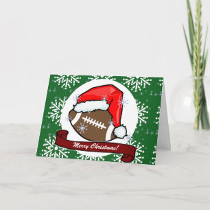 Tarjeta - fútbol decorativo de Santa
