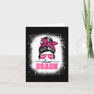 Tarjeta Fútbol Desordenado Bun Mom Cheach Coach Cancer Ble