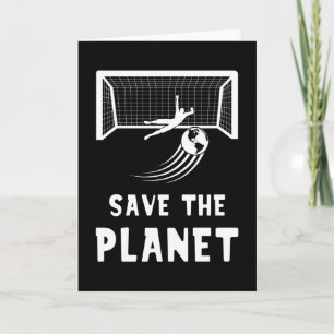 Tarjeta Fútbol Día de la Tierra Salvar el Planeta
